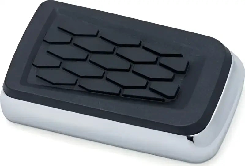 Kuryakyn Hex Brake Pedal Pad Chrome - 5916, stylish chrome finish, hexagon pattern, enhanced grip, superior control, ideal for RV, automotive, powersports, off-road, marine, exterior, truck accessories.