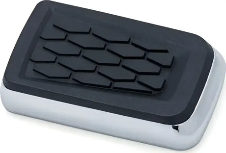 Kuryakyn Hex Brake Pedal Pad Chrome - 5916, stylish chrome finish, hexagon pattern, enhanced grip, superior control, ideal for RV, automotive, powersports, off-road, marine, exterior, truck accessories.