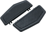 Black textured Kuryakyn hex driver floorboards for comfortable footrest setup