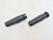 Black rubber motorcycle grips for Kuryakyn Hex Grips Throttle-By-Wire Black 5923