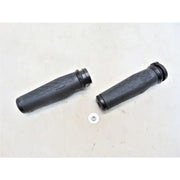 Black rubber motorcycle grips for Kuryakyn Hex Grips Throttle-By-Wire Black 5923