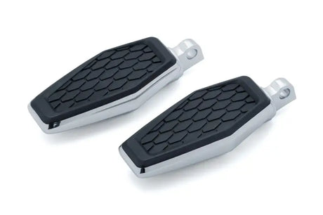 Chrome Kuryakyn Hex Pegs with adapters for motorcycle foot pegs, stylish and durable
