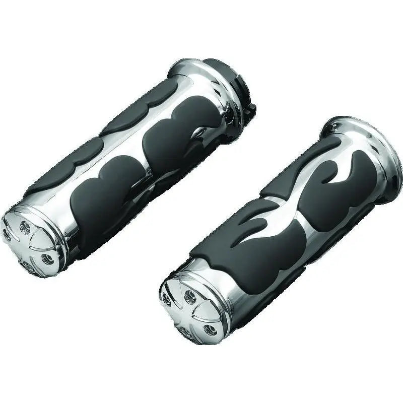 Kuryakyn 6260 Kuryakyn ISO Flame Grips Dual Cable Chrome - 6260