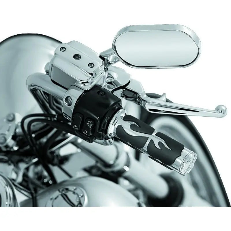 Kuryakyn 6260 Kuryakyn ISO Flame Grips Dual Cable Chrome - 6260