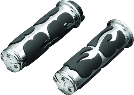 Kuryakyn ISO Flame Grips Dual Cable Chrome - 6260 - Controls