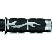 Kuryakyn 6261 Kuryakyn ISO Flame Grips Metric Chrome - 6261