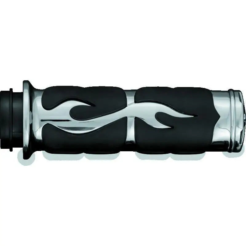 Kuryakyn 6261 Kuryakyn ISO Flame Grips Metric Chrome - 6261