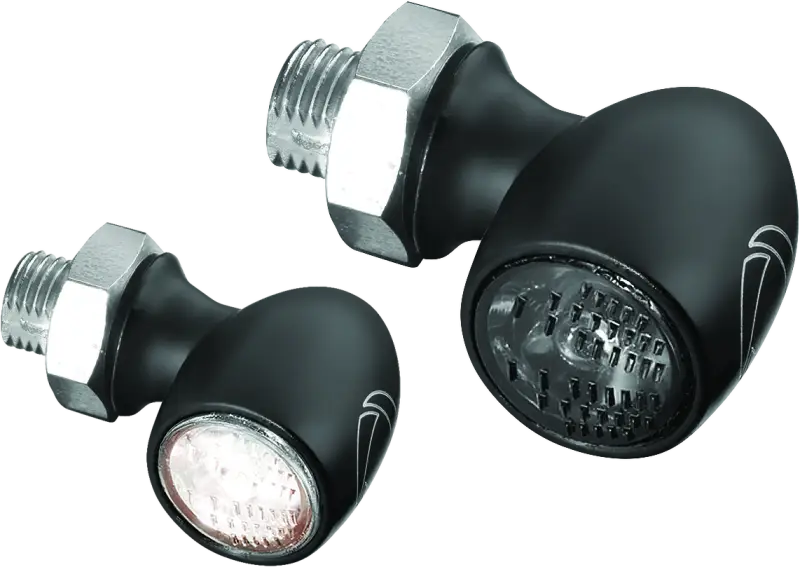 Kuryakyn Kellerman Atto Smoke Lens White Satin Black - 2526 - Lights