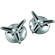 Kuryakyn Knock-Off Center Caps For Trikes Chrome - RV and Auto Parts