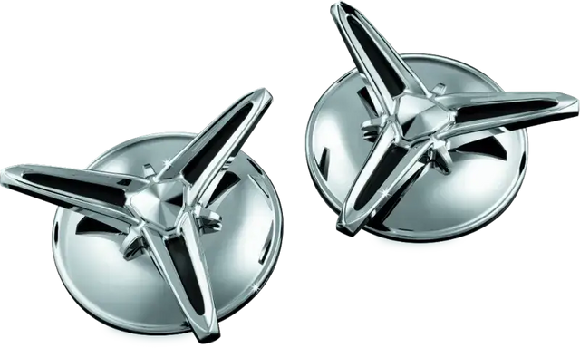 Kuryakyn Knock-Off Center Caps For Trikes Chrome - RV and Auto Parts
