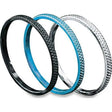 Three textured Kuryakyn Knurled Accent Rings chrome on display, perfect as accent rings