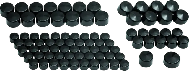 Kuryakyn Kool Kaps Engine Kit Milwaukee-8 Gloss Black - RV and Auto Parts