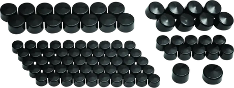 Kuryakyn Kool Kaps Engine Kit Twin Cam & Evolution Motors Gloss Black - RV and Auto Parts