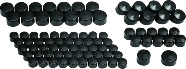 Kuryakyn Kool Kaps Engine Kit Twin Cam & Evolution Motors Gloss Black - RV and Auto Parts