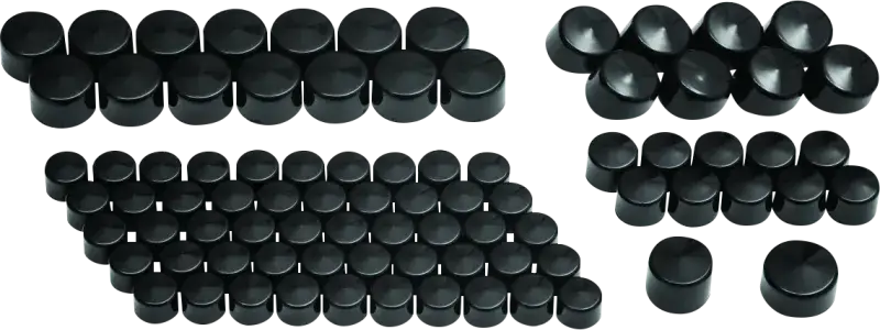 Kuryakyn Kool Kaps Engine Kit Twin Cam & Evolution Motors Gloss Black - RV and Auto Parts