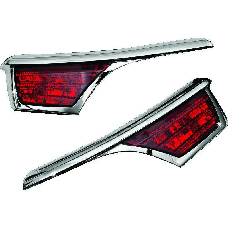 Kuryakyn 3240 Kuryakyn L.E.D. Passenger Armrest Trim With Turn Signal 06-17 GL1800 Chrome