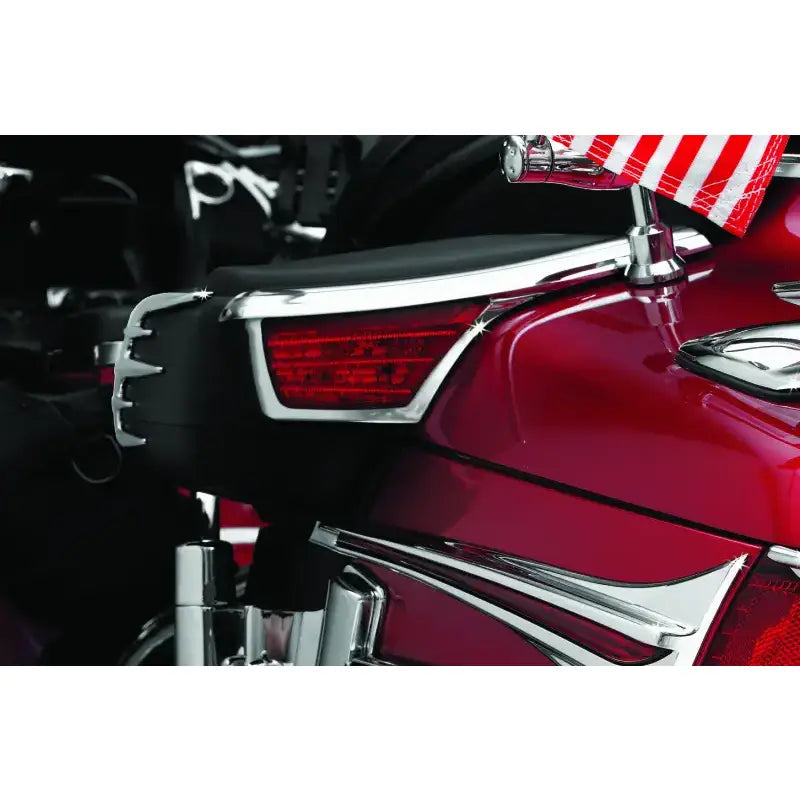Kuryakyn L.E.D. Passenger Armrest Trim With Turn Signal 06-17 GL1800 Chrome - Kuryakyn
