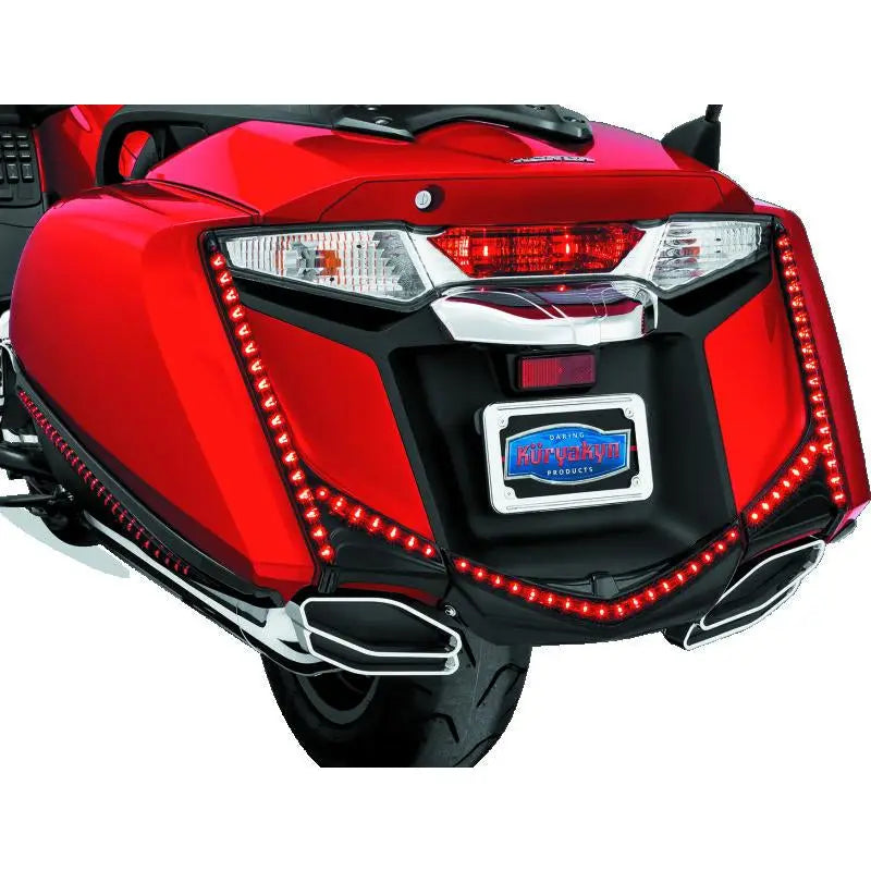 Kuryakyn 3248 Kuryakyn L.E.D. Rear Fender Tip 12-17 GL1800 Gloss Black Smoke Lens