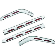 Kuryakyn 3202 Kuryakyn L.E.D. Saddlebag Molding Set 4 Piece 01-10 GL1800 Chrome - 3202