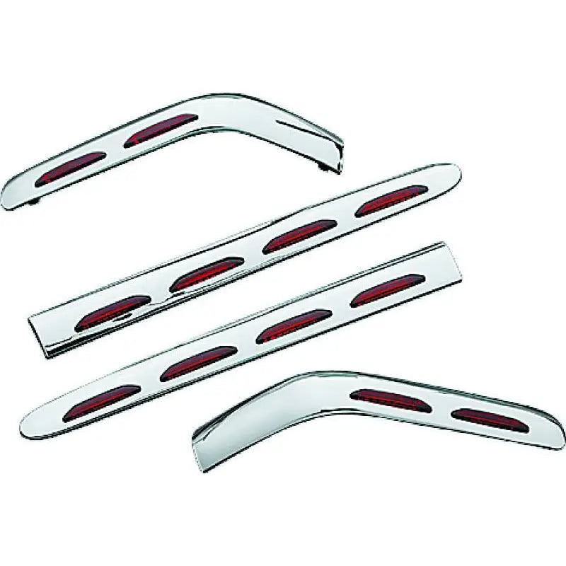 Kuryakyn 3202 Kuryakyn L.E.D. Saddlebag Molding Set 4 Piece 01-10 GL1800 Chrome - 3202