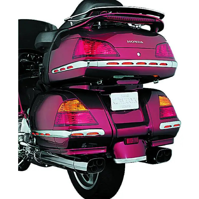 Kuryakyn 3201 Kuryakyn L.E.D. Trunk Molding For 01-10 GL1800 Chrome Red Lens