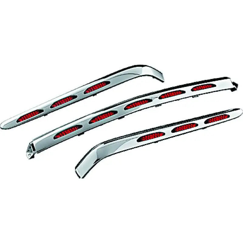 Kuryakyn 3201 Kuryakyn L.E.D. Trunk Molding For 01-10 GL1800 Chrome Red Lens