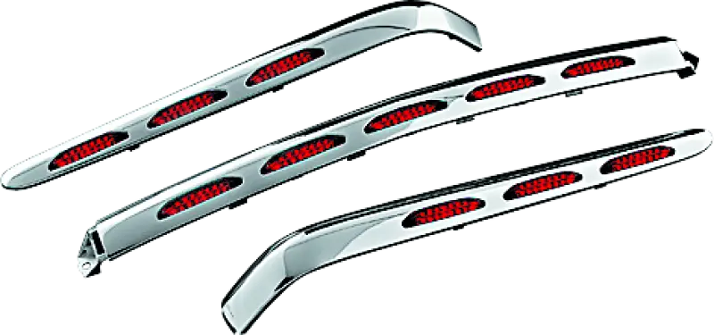 Kuryakyn L.E.D. Trunk Molding For 01-10 GL1800 Chrome Red Lens - Kuryakyn