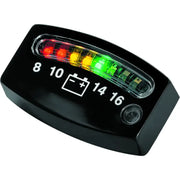 Kuryakyn LED Battery Gauge Universal Black - Kuryakyn
