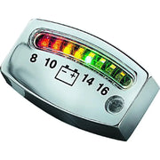 Kuryakyn 4219 Kuryakyn LED Battery Gauge Universal Chrome