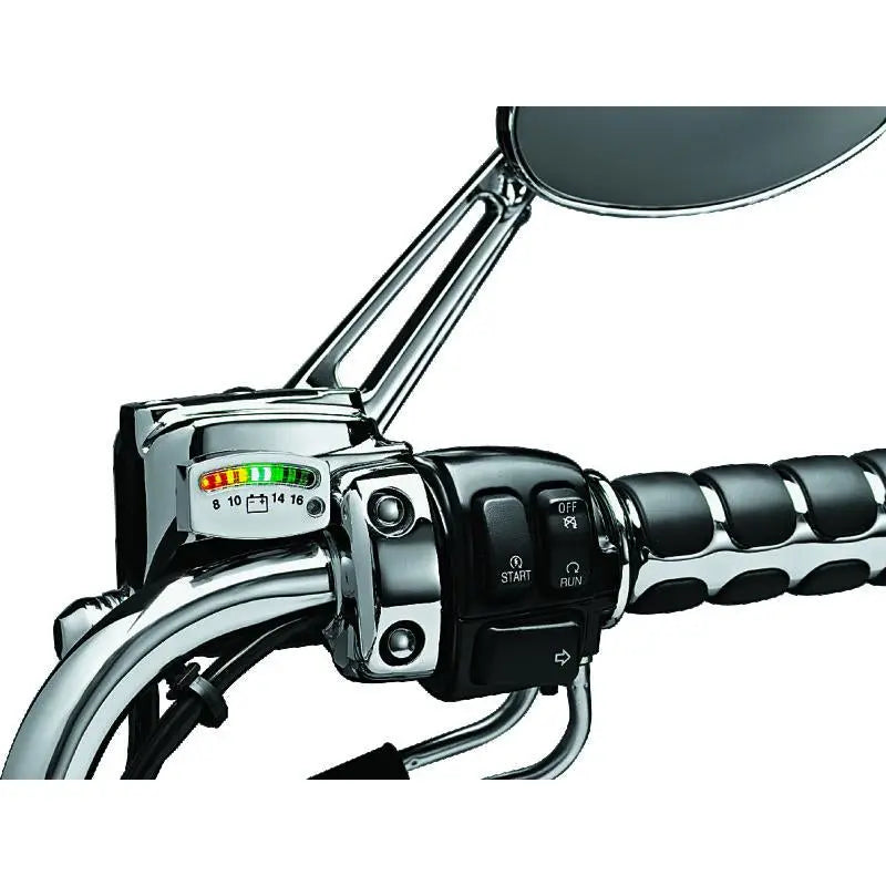 Kuryakyn 4219 Kuryakyn LED Battery Gauge Universal Chrome