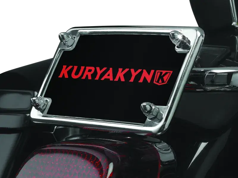 Kuryakyn License Frame & Backing Plate Set 4in X 7in Chrome - RV and Auto Parts