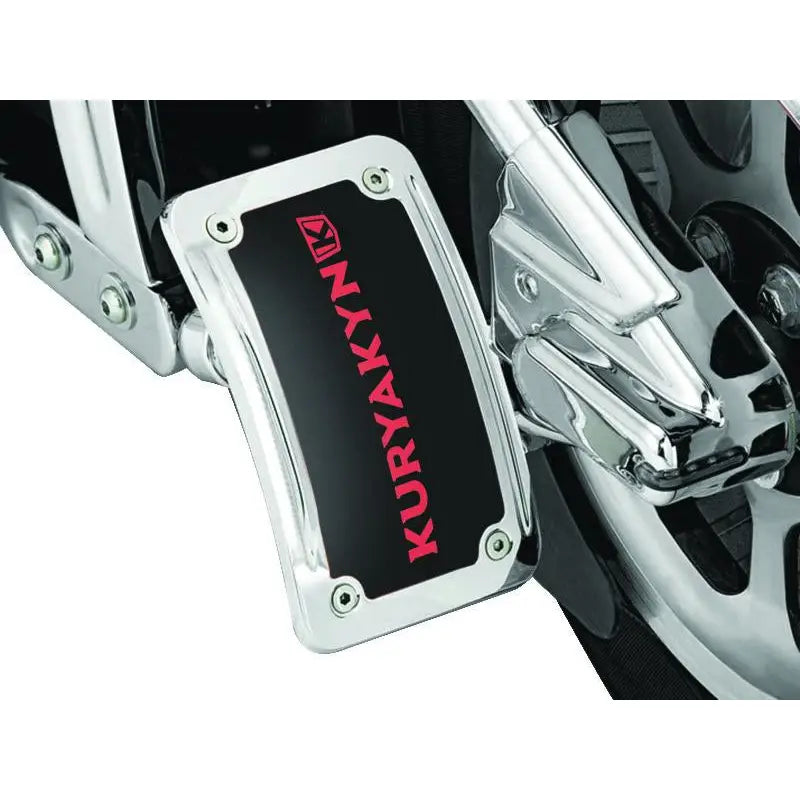 Kuryakyn 9251 Kuryakyn Lighted Curved Vertical Side Mount License Plate Holder