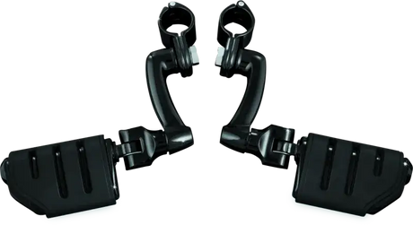 Kuryakyn Longhorn Trident Offset Highway Pegs With 1-1/4 in Clamps Black - RV and Auto Parts