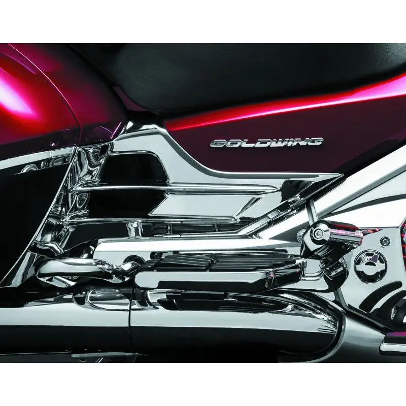 Kuryakyn 7368 Kuryakyn Louvered Battery Box Covers 12-17 Honda GL1800 Chrome - 7368