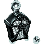 Kuryakyn 7297 Kuryakyn Mach 2 Horn Cover Black With Chrome Mesh - 7297