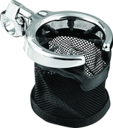 Kuryakyn Mesh Basket Universal Drink Holder 1in Clamp Chrome - 1422 - Interior Accessories