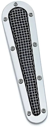 Chrome-trimmed Kuryakyn Mesh Dash Insert for custom bike dash upgrade