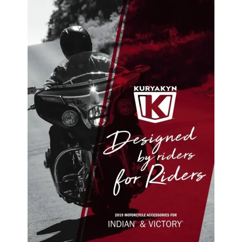 Motorcycle accessories catalog featuring Kuryakyn Micro 1000 clear lens with red amber chrome