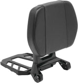 Kuryakyn Neo Driver black leather passenger backrest with chrome accents