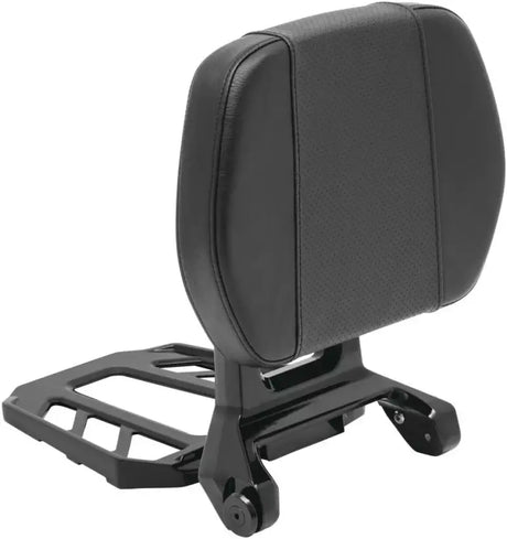 Black Kuryakyn Neo Driver and Passenger Backrest with Luggage Rack for Motorcycle