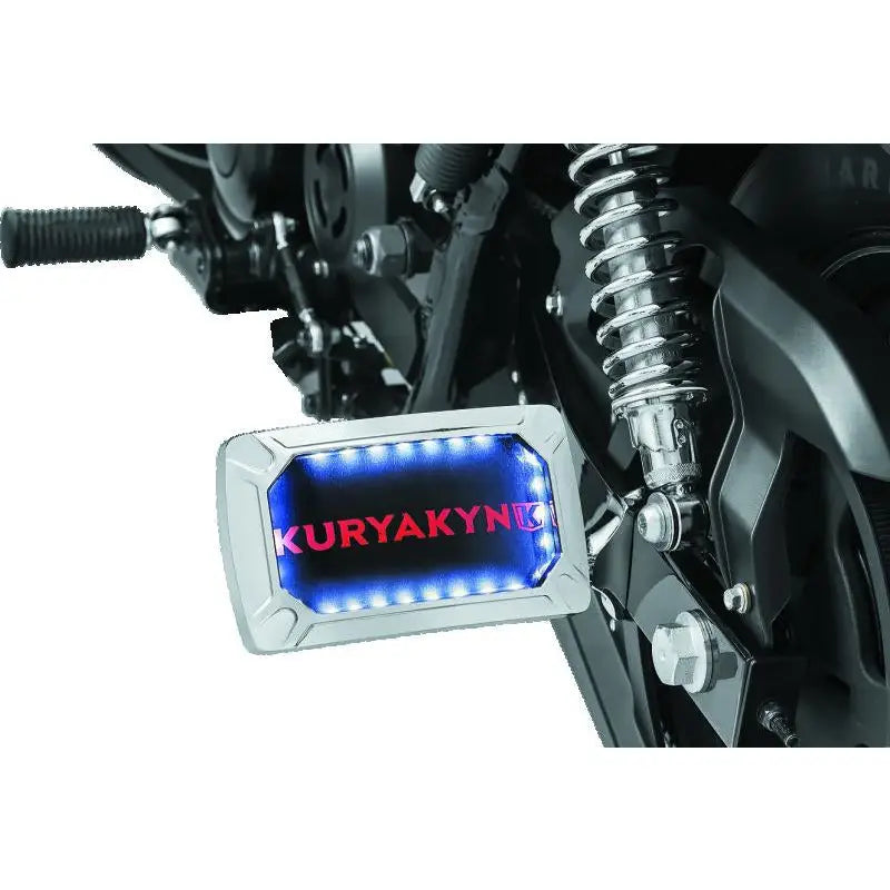 Kuryakyn 3192 Kuryakyn Nova Curved Horizontal Mount Side License Plate Holder Chrome - 3192
