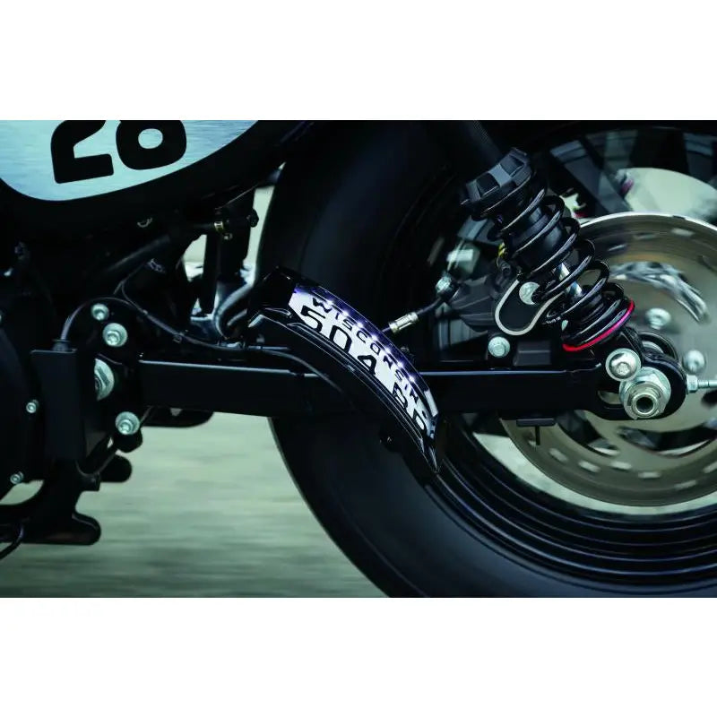 Kuryakyn 3191 Kuryakyn Nova Curved Vertical Mount Side License Plate Holder Gloss Black - 3191