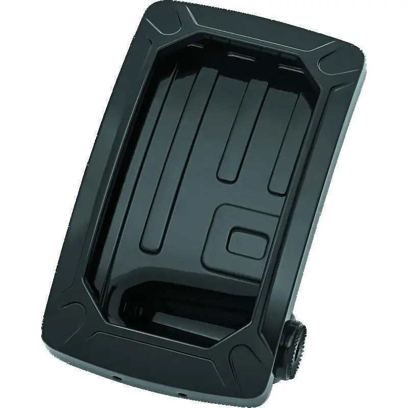 Kuryakyn 3191 Kuryakyn Nova Curved Vertical Mount Side License Plate Holder Gloss Black - 3191