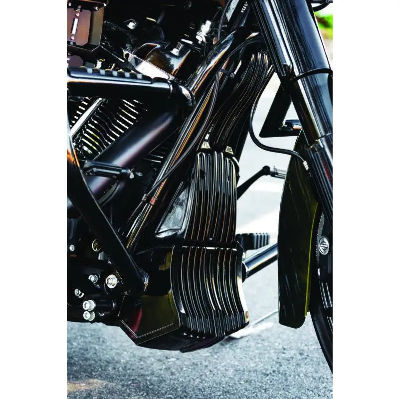 Kuryakyn 6418 Kuryakyn Oil Cooler Cover Milwaukee-8 Black - 6418