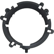 Black plastic Kuryakyn Orbit Headlight Adapter with mounting tabs for easy install