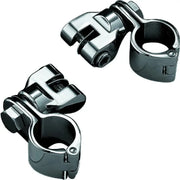 Kuryakyn 7944 Kuryakyn Peg Mounts With 1-1/4in Magnum Quick Clamps Chrome (Pair) - 7944