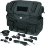 Black Kuryakyn Pet Palace Titan motorcycle luggage bag with accessories for Kuryakyn Pet fans