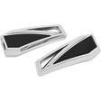 Chrome and black motorcycle foot pegs for Kuryakyn Phantom Pegs Without Adapter Chrome 5760