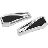 Chrome and black motorcycle foot pegs for Kuryakyn Phantom Pegs Without Adapter Chrome 5760
