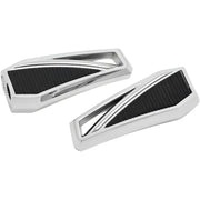 Chrome and black motorcycle foot pegs for Kuryakyn Phantom Pegs Without Adapter Chrome 5760